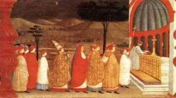  Cena Arte - El milagro de la hostia profanada Escena 3 Renacimiento temprano Paolo Uccello